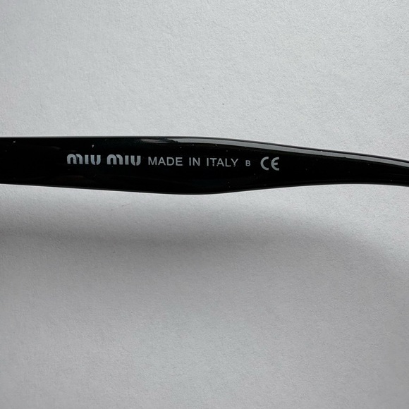 Miu Miu Glossy Black Square Sunglasses - Picture 4 of 6